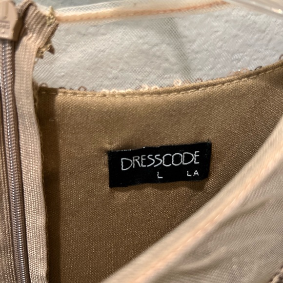 Gold Sequin Party Dress - Picture 4 of 5